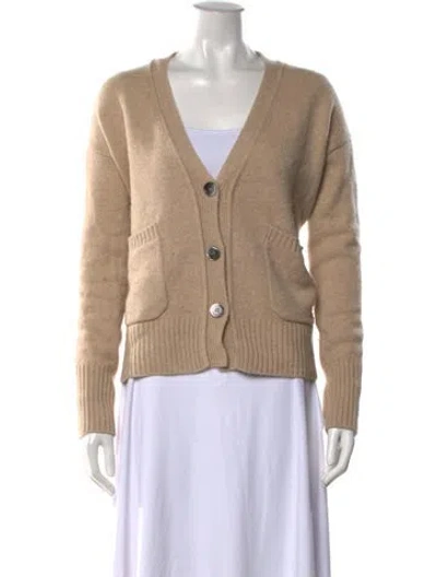 Pre-owned Organic By John Patrick Cashmere V-neck Sweater In Neutral