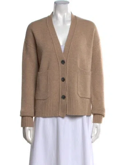 Pre-owned Organic By John Patrick Cashmere V-neck Sweater In Neutral