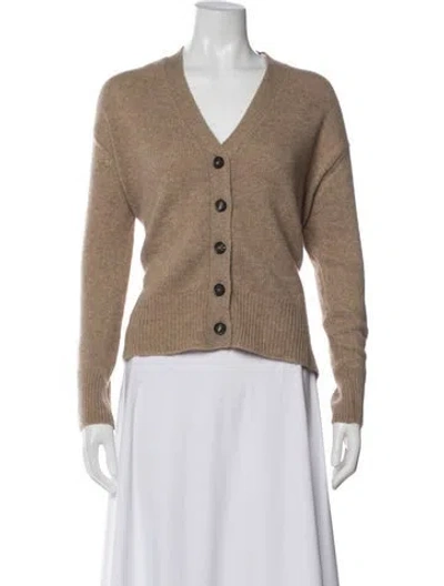 Pre-owned Organic By John Patrick Cashmere V-neck Sweater W/ Tags In Neutral