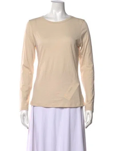 Pre-owned Organic By John Patrick Crew Neck Long Sleeve T-shirt W/ Tags In Neutrals