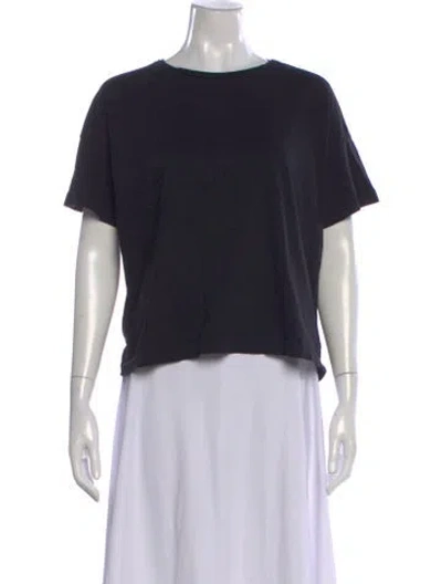 Pre-owned Organic By John Patrick Crew Neck Short Sleeve T-shirt In Black