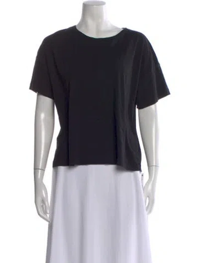 Pre-owned Organic By John Patrick Crew Neck Short Sleeve T-shirt In Black