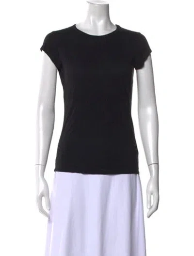 Pre-owned Organic By John Patrick Crew Neck Short Sleeve T-shirt In Black