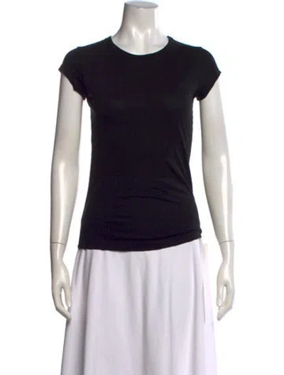 Pre-owned Organic By John Patrick Crew Neck Short Sleeve T-shirt In Black