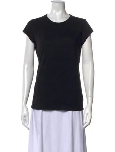 Pre-owned Organic By John Patrick Crew Neck Short Sleeve T-shirt In Black