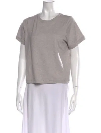Pre-owned Organic By John Patrick Crew Neck Short Sleeve T-shirt In Grey