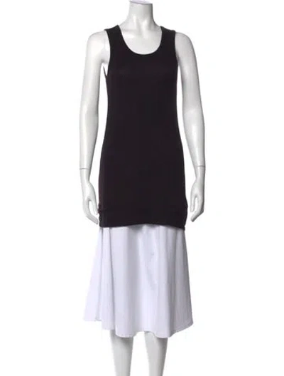 Pre-owned Organic By John Patrick Crew Neck Sleeveless Top In Black