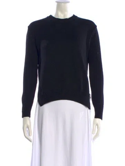 Pre-owned Organic By John Patrick Crew Neck Sweater In Black
