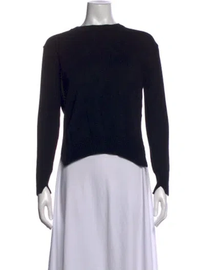 Pre-owned Organic By John Patrick Crew Neck Sweater In Black