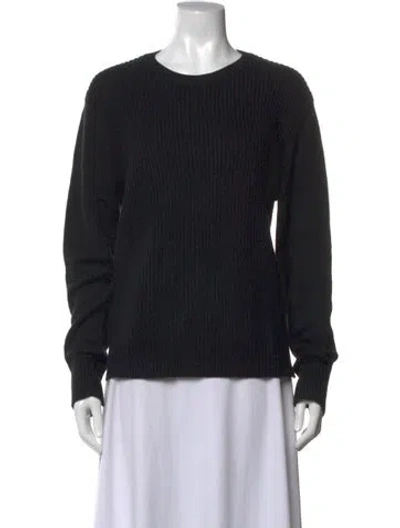 Pre-owned Organic By John Patrick Crew Neck Sweater In Black