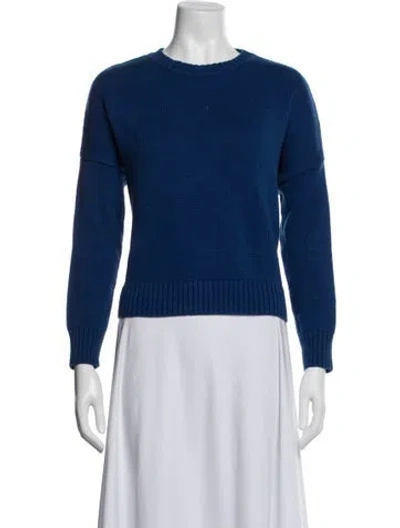 Pre-owned Organic By John Patrick Crew Neck Sweater In Blue