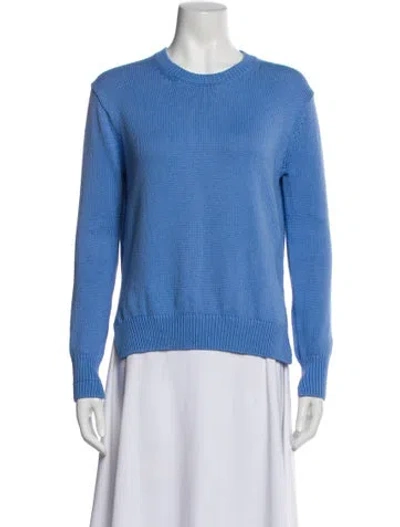 Pre-owned Organic By John Patrick Crew Neck Sweater In Blue