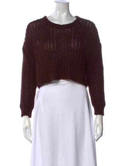 Pre-owned Organic By John Patrick Crew Neck Sweater In Brown