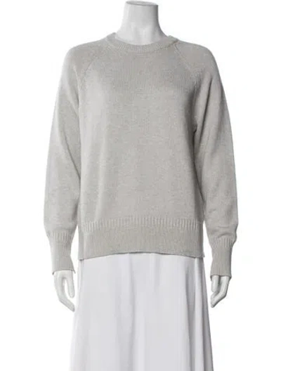 Pre-owned Organic By John Patrick Crew Neck Sweater In Grey
