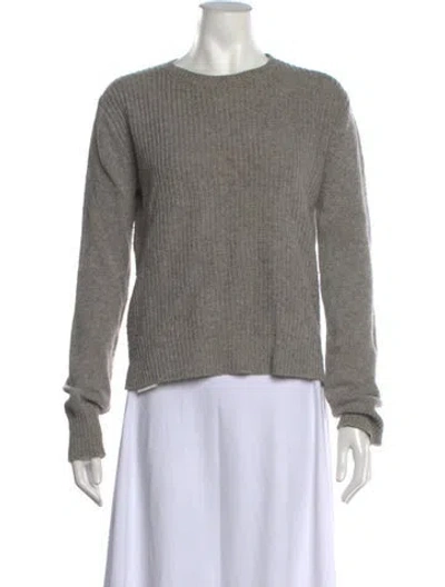 Pre-owned Organic By John Patrick Crew Neck Sweater In Grey