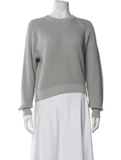 Pre-owned Organic By John Patrick Crew Neck Sweater In Silver