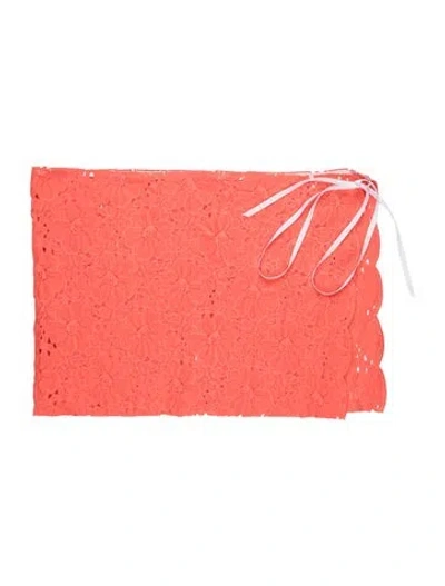Pre-owned Organic By John Patrick Eyelet Mini Skirt In Orange