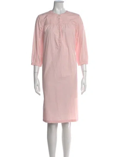 Pre-owned Organic By John Patrick Knee-length Dress In Pink