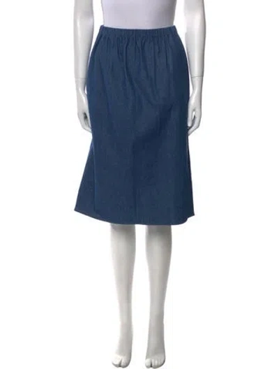 Pre-owned Organic By John Patrick Knee-length Skirt W/ Tags In Blue
