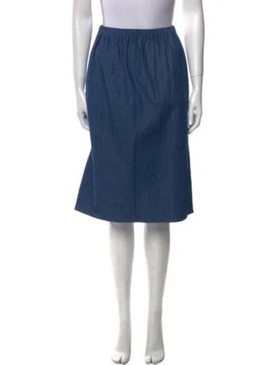 Pre-owned Organic By John Patrick Knee-length Skirt W/ Tags In Blue