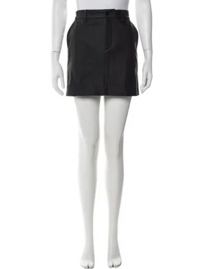 Pre-owned Organic By John Patrick Lace Trim Embellishment Mini Skirt In Black
