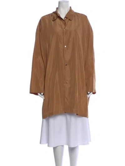 Pre-owned Organic By John Patrick Long Sleeve Button-up Top In Neutral