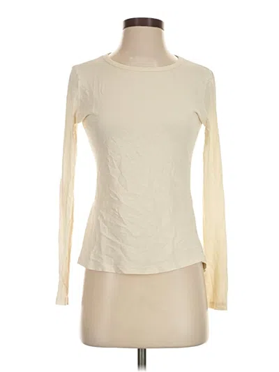 Pre-owned Organic By John Patrick Long Sleeve T-shirt In Ivory