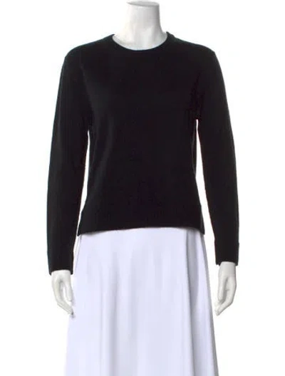 Pre-owned Organic By John Patrick Merino Wool Crew Neck Sweater In Black