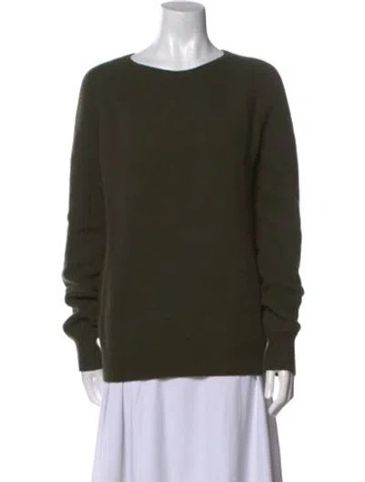 Pre-owned Organic By John Patrick Merino Wool Crew Neck Sweater In Green