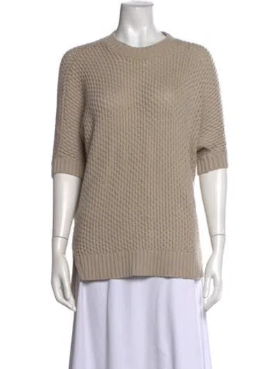 Pre-owned Organic By John Patrick Merino Wool Crew Neck Sweater In Neutrals