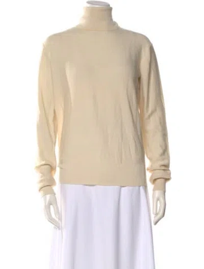 Pre-owned Organic By John Patrick Merino Wool Turtleneck Sweater In Neutral