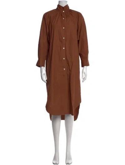 Pre-owned Organic By John Patrick Midi Length Dress In Brown