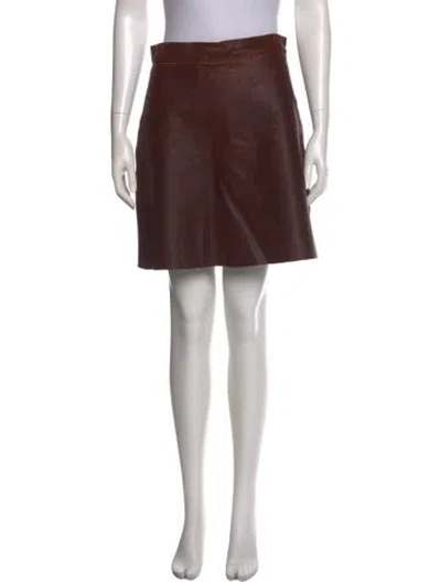 Pre-owned Organic By John Patrick Mini Skirt In Brown