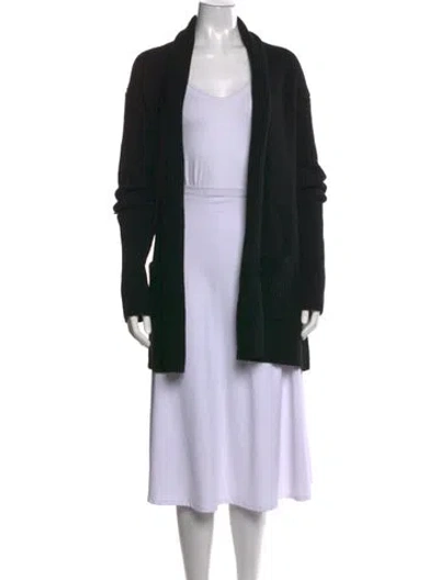 Pre-owned Organic By John Patrick Open Front Sweater In Black