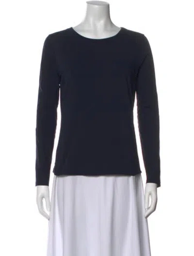 Pre-owned Organic By John Patrick Scoop Neck Long Sleeve Sweatshirt In Blue