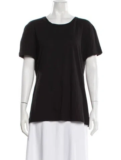 Pre-owned Organic By John Patrick Scoop Neck Short Sleeve T-shirt In Black