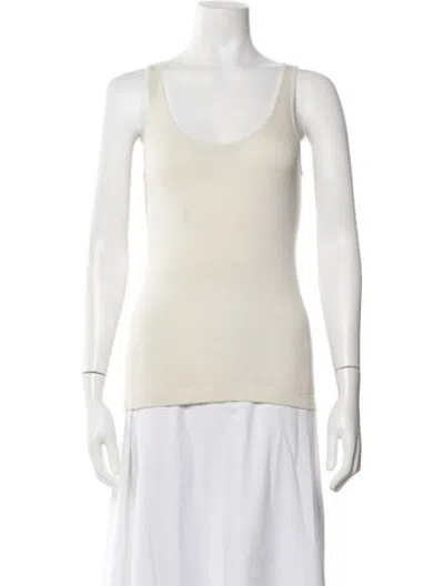 Pre-owned Organic By John Patrick Scoop Neck Sleeveless Top In Neutrals