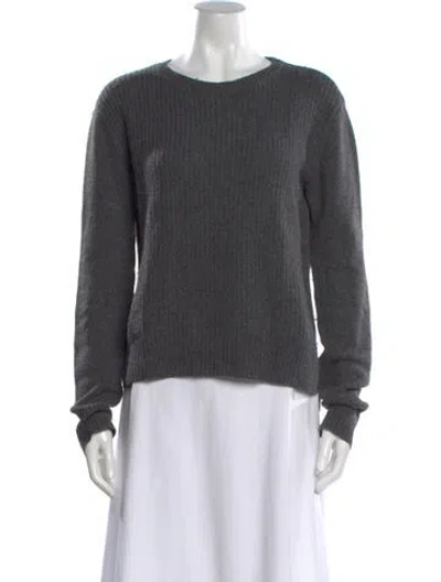 Pre-owned Organic By John Patrick Scoop Neck Sweater In Gray