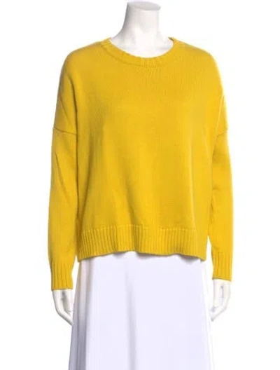 Pre-owned Organic By John Patrick Scoop Neck Sweater In Yellow