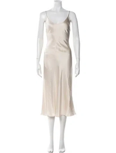Pre-owned Organic By John Patrick Silk Long Dress In Gray