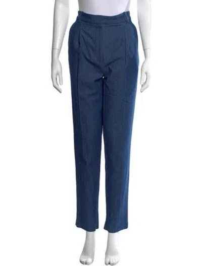 Pre-owned Organic By John Patrick Straight Leg Pants In Blue