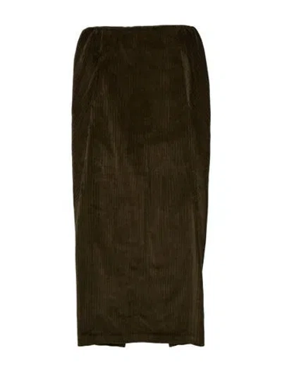 Pre-owned Organic By John Patrick Strapless Long Dress In Green