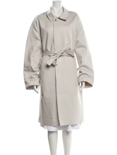 Pre-owned Organic By John Patrick Trench Coat In Grey