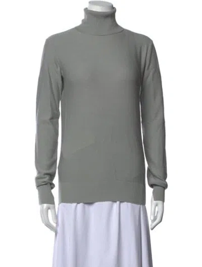 Pre-owned Organic By John Patrick Turtleneck Long Sleeve Top In Grey