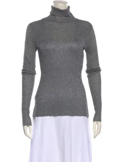 Pre-owned Organic By John Patrick Turtleneck Sweater In Gray
