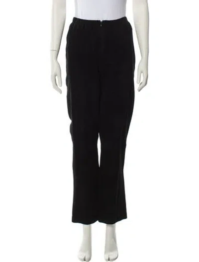 Pre-owned Organic By John Patrick Virgin Wool Straight Leg Pants In Black