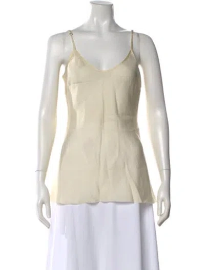 Pre-owned Organic By John Patrick V-neck Sleeveless Top In Neutral
