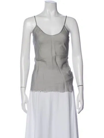 Pre-owned Organic By John Patrick V-neck Sleeveless Top In Neutral