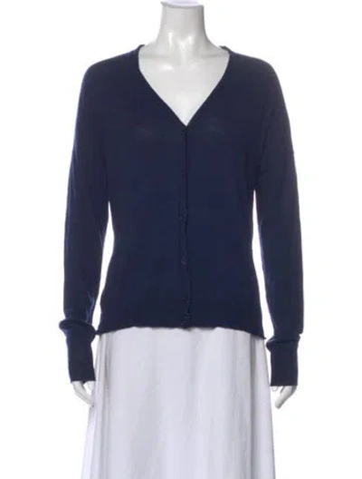 Pre-owned Organic By John Patrick V-neck Sweater In Blue
