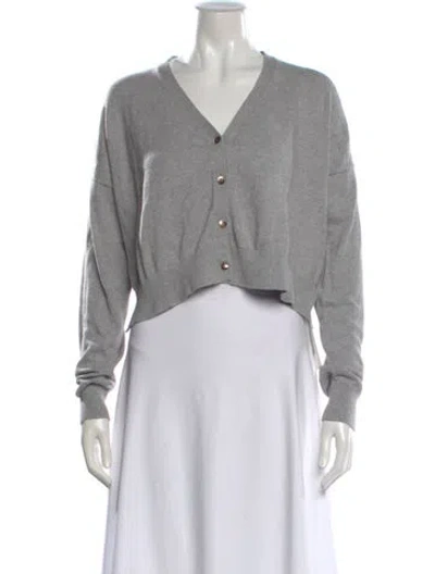 Pre-owned Organic By John Patrick V-neck Sweater In Gray